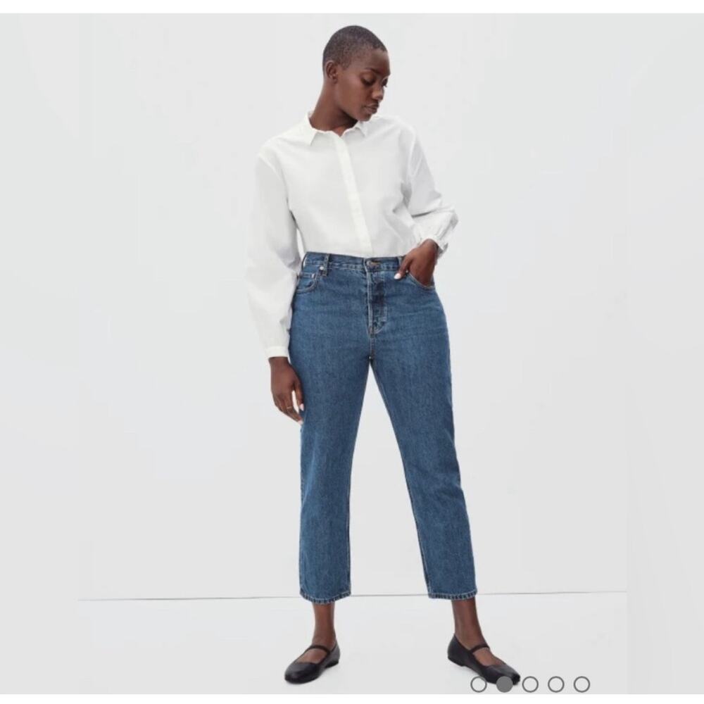 Everlane The Curvy 90s Cheeky Straight Jean 28 Ankle Western Dad Grandpa Rodeo